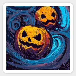 Spooky pumpkin pattern Sticker